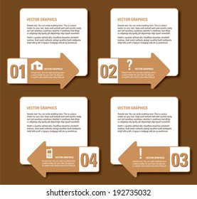 Numbered Banners. Abstract Vector Design.