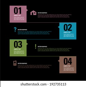 Numbered Banners. Abstract Vector Design.