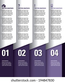 Numbered Banners. Eps10.