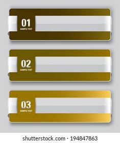 Numbered Banners. Eps10.