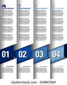 Numbered Banners. Eps10.