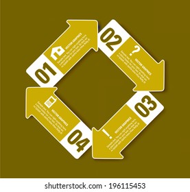 Numbered Banners. Eps10.