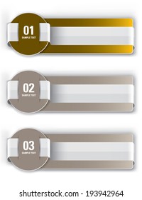 Numbered Banners. Eps10 Vector Design. 