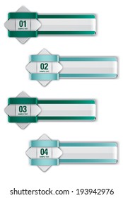 Numbered Banners. Eps10 Vector Design. 