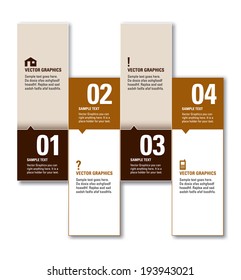 Numbered Banners. Eps10 Vector Design. 