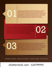 Numbered Banners Modern Design template used for infographics graphic or website layout vector