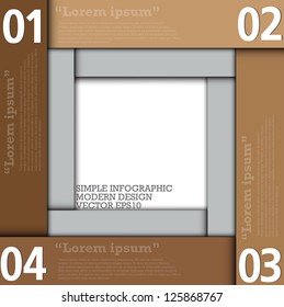 Numbered Banners Modern Design template used for infographics graphic or website layout vector