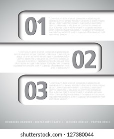 Numbered Banners Modern Design template used for infographics graphic or website layout vector