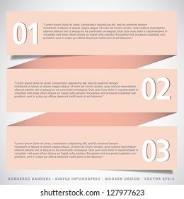 Numbered Banners Modern Design template used for infographics graphic or website layout vector