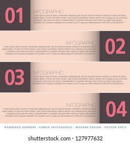 Numbered Banners Modern Design template used for infographics graphic or website layout vector