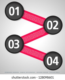 Numbered Banners Modern Design template used for infographics graphic or website layout vector
