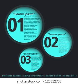 Numbered Banners Modern Design template used for infographics graphic or website layout vector