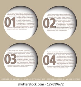 Numbered Banners Modern Design template used for infographics graphic or website layout vector
