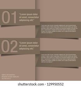 Numbered Banners Modern Design template used for infographics graphic or website layout vector