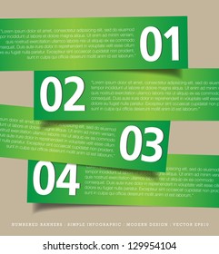 Numbered Banners Modern Design template used for infographics graphic or website layout vector