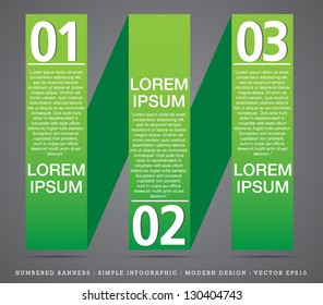 Numbered Banners Modern Design template used for infographics graphic or website layout vector
