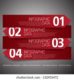 Numbered Banners Modern Design template used for infographics graphic or website layout vector