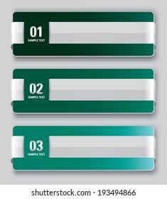 Numbered Banners with Ribbons.