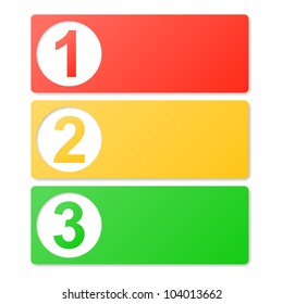 Numbered banners template. Vector illustration