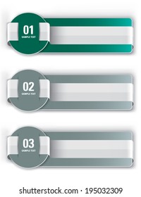 Numbered Banners. Vector Design. 