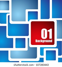 numbered box on box, vector illustration