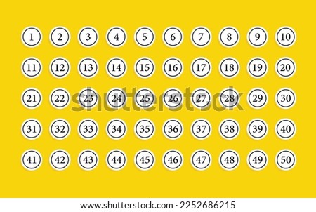 Numbered bullet point pins set vector