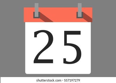 Numbered Calendar Vector Illustration Stock Vector (royalty Free) 554520628