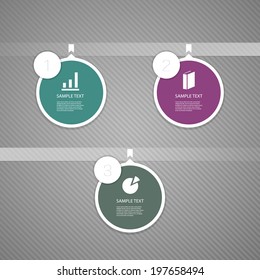 Diseño Infográfico Círculo Numerado con su texto e iconos. Ilustración vectorial Eps 10