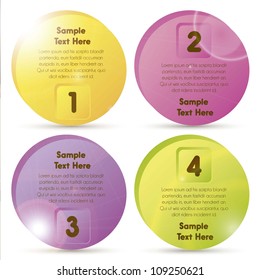 numbered circles illustration isolated on white background, vector illustration