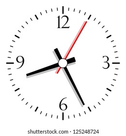 Numbered Clock Vector Illustration Stock Vector (Royalty Free ...