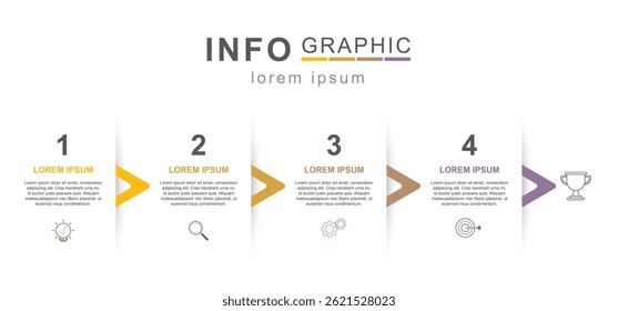 Numbered infographic with torn paper style