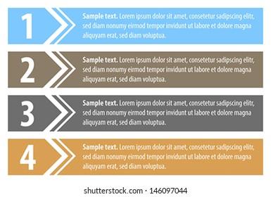 Numbered infographics label. Vector illustration. EPS10 file
