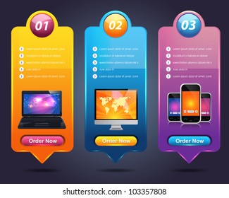 Numbered Information Business Banner Vector Design