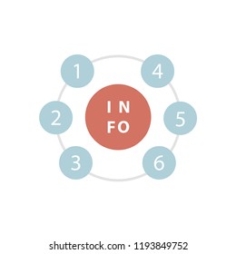 Numbered information chart element vector