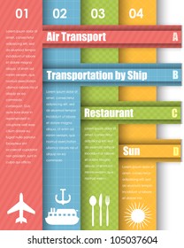 Numbered Information Travel Vector Design
