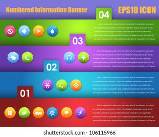 Numbered Information Vector Card Design