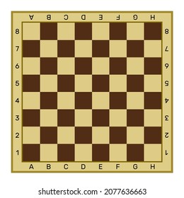 Numbered and lettered chess board