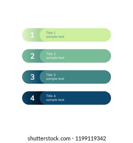 Numbered list business element vector