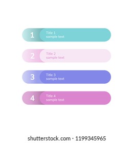 Numbered list business element vector