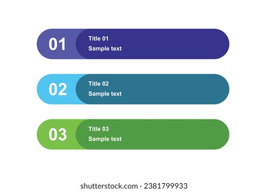Numbered list business element vector