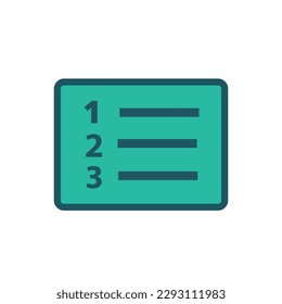 Numbered list icon or sign vector