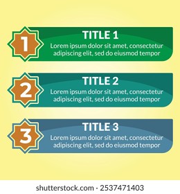 Numbered list Infographic elements set vector