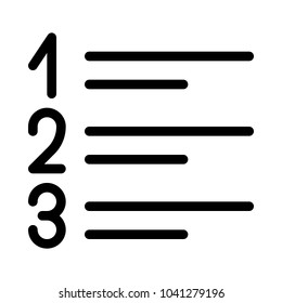 Numbered List Sequence