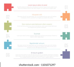 numbered list template with colorful puzzles with colorful puzzles