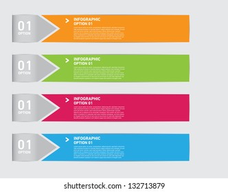 Numbered Medical Infographic with four colors and text box.