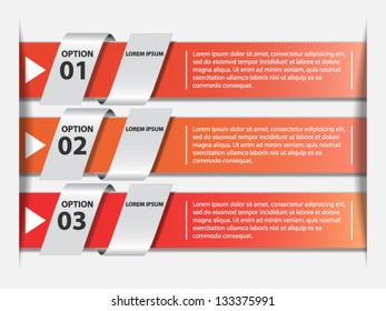 Numbered options banner. File is in eps10 format.