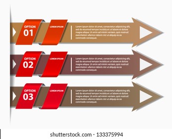 Numbered options banner. File is in eps10 format.