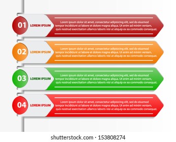 Numbered options banner. File is in eps10 format.