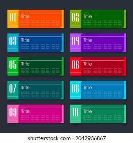 Numbered planes for your text. Layout for design