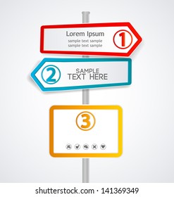 numbered pointer with place for text